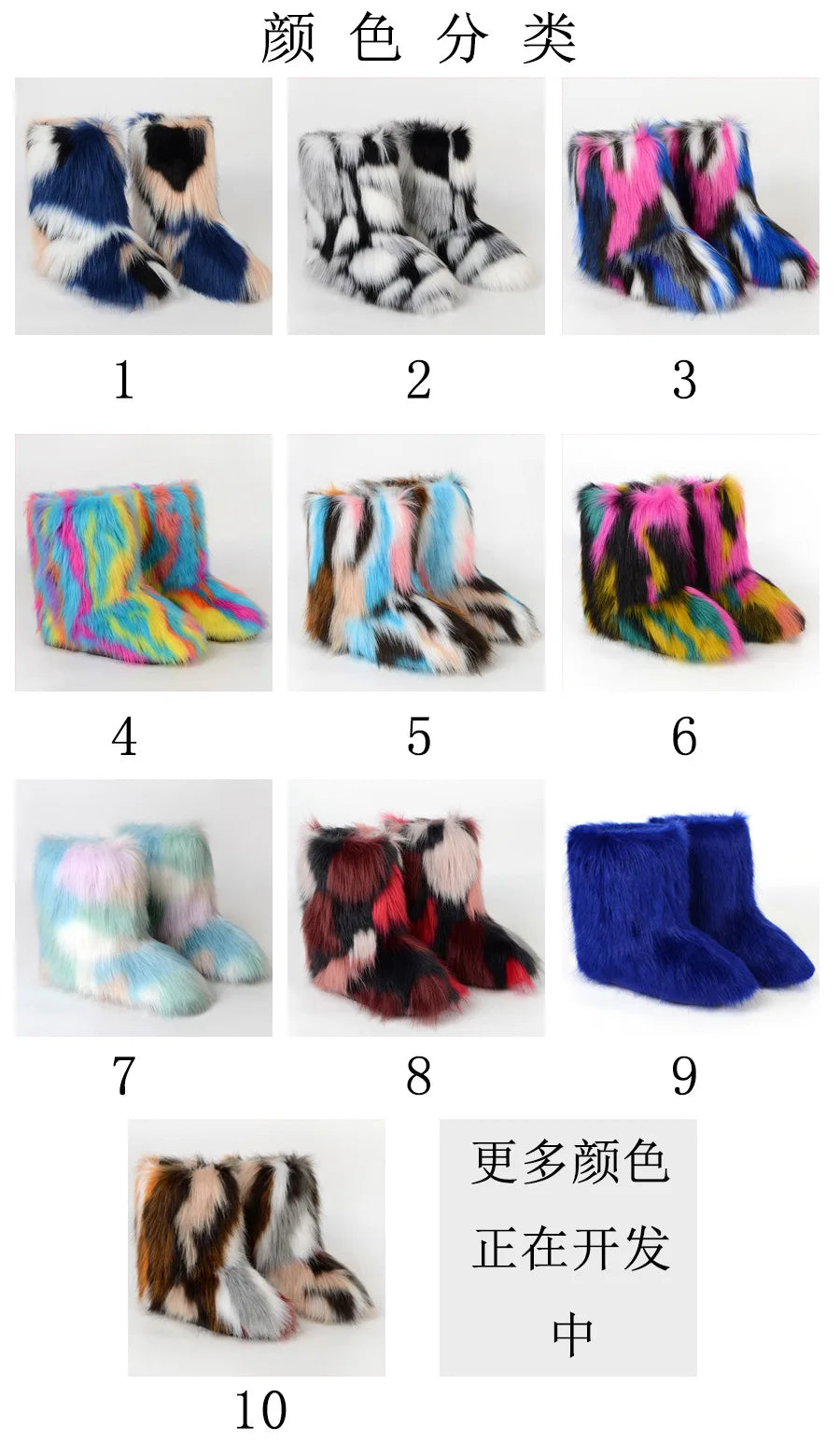 Bottes de neige d'hiver pour femmes en plein air de luxe fourrure fausse fourrure de renard bottes femme en peluche chaud plate-forme chaussures nouvelle mode Bottes grande taille 46