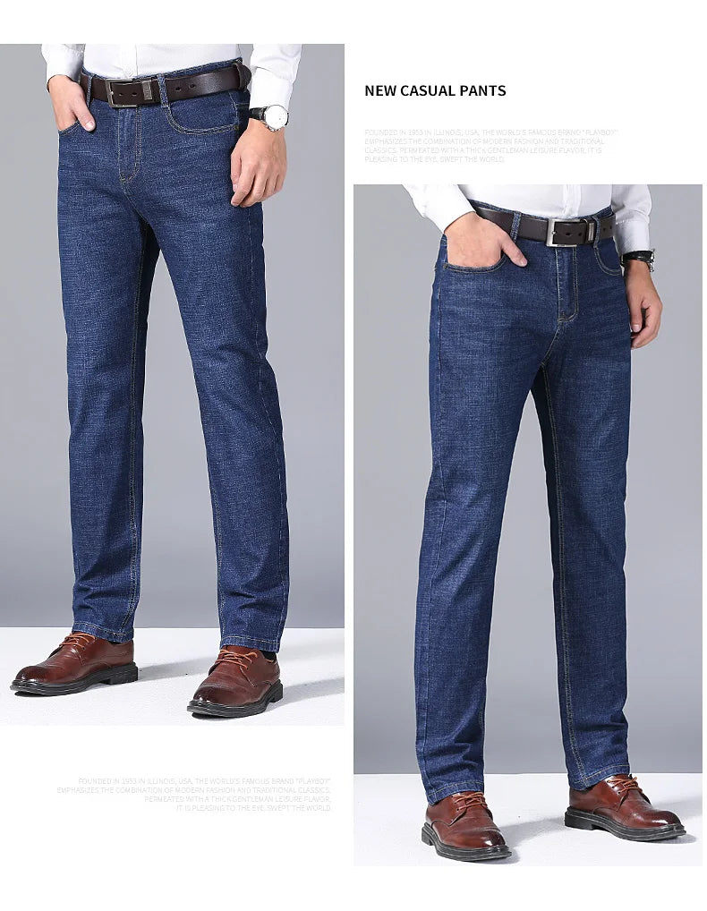 Jean classique pour homme, salopette en denim, doux, noir, taille 32-38, nouvelle collection