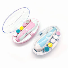 Lime à ongles électrique pour bébé, coupe-ongles pour tout-petits, ensemble de soins des ongles, ciseaux à ongles, bleu, rose, pour garçons et filles, sans danger pour les mains du bébé