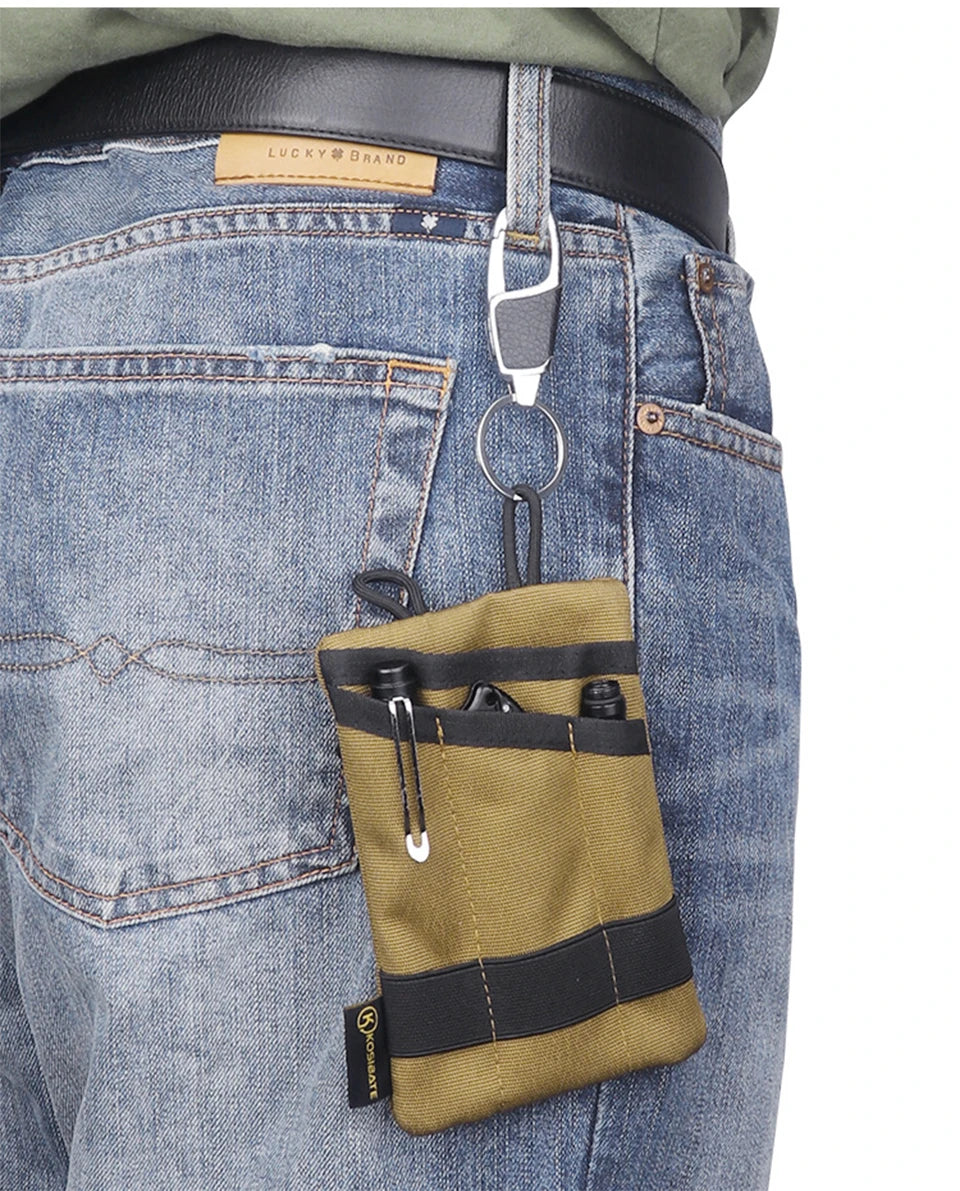 Sac tactique EDC sac portefeuille mini sac de taille clé de carte avec sac de taille camping, randonnée, chasse, pêche, porte-monnaie en plein air