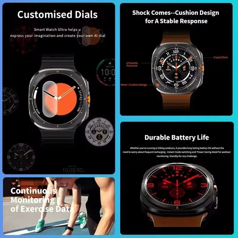 2025 nouvelle montre DT 7 montre Ultra intelligente hommes 32GB mémoire vidéo GPS NFC 47mm AMOLED Fitness sport Tracker santé montres intelligentes femmes