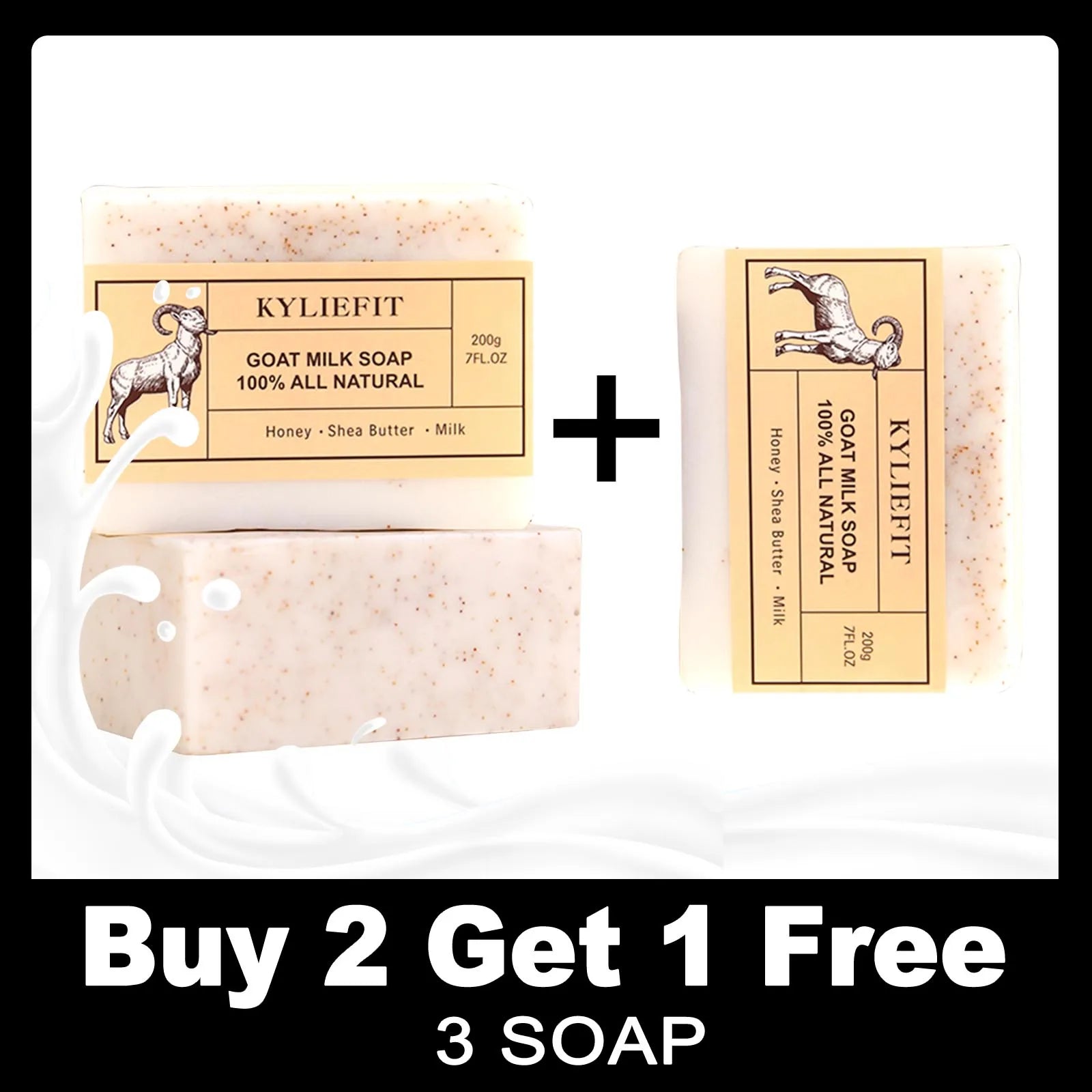 Organic goat's milk bar for all skin types, natural, whitening, nourishing, shea butter and honey doll, books, Regina