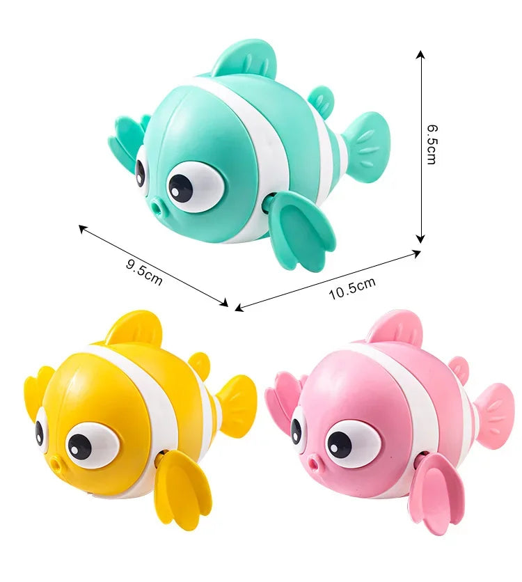 Jouets de Bain pour Bébé, Poisson de Natation Mignon, Animal de Dessin Animé Flottant, Jeu d'Eau Classique, pour les Tout-Petits, Tendance