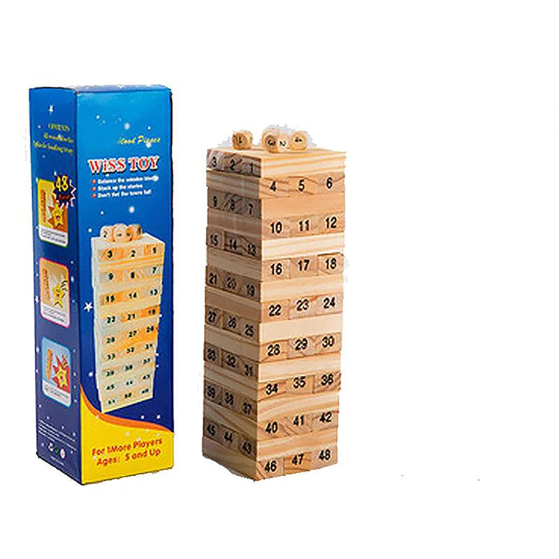 Jeu de société coule parent-enfant, puzzle en bois massif, tour à empiler haute, nuits de dessin pour enfants