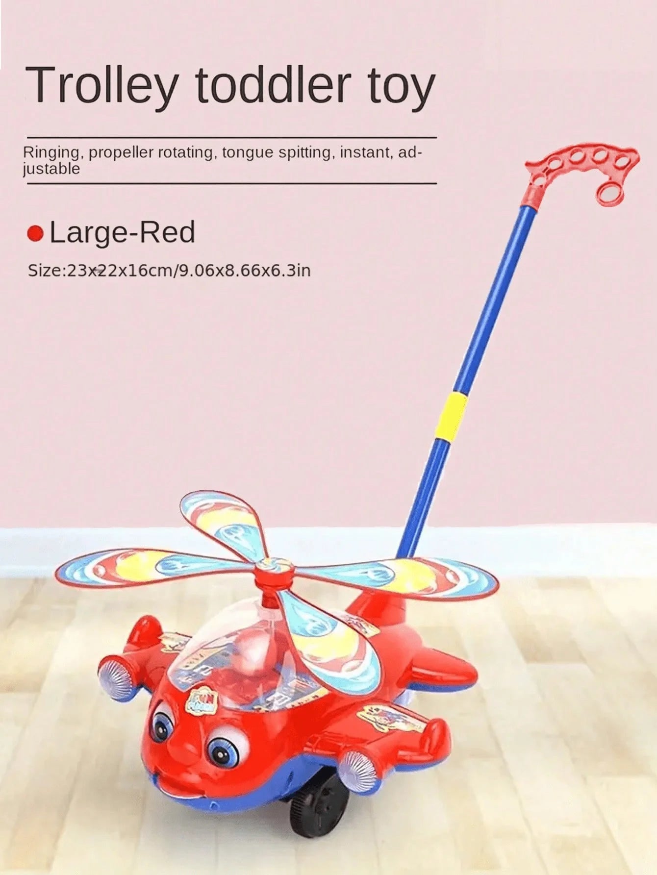 Dessin animé avion jouet chariot jouet éducatif pour enfants en bas âge enfants apprentissage marche main pousser avion jouet pousser