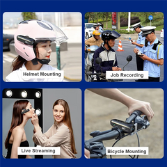 Nouveau 4K 30FPS caméra montée sur la tête portable WiFi caméscope caméra 120 ° Caméra de contrôle APP anti-secouement à objectif grand angle
