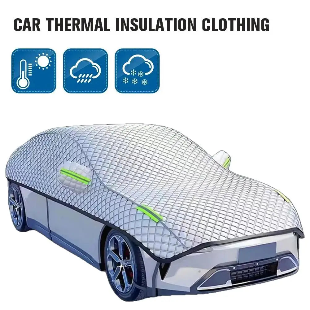 Outdoor car cover, waterproof, four-season windshield protector, hail protection, snow cover, sunshade, frost protection pieces