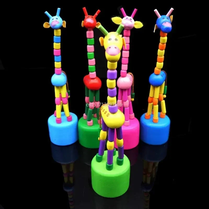 Jouets d'ApprentiCumbria en Bois pour Bébé, Animaux Girafe, Développement Intellectuel, Cadeau