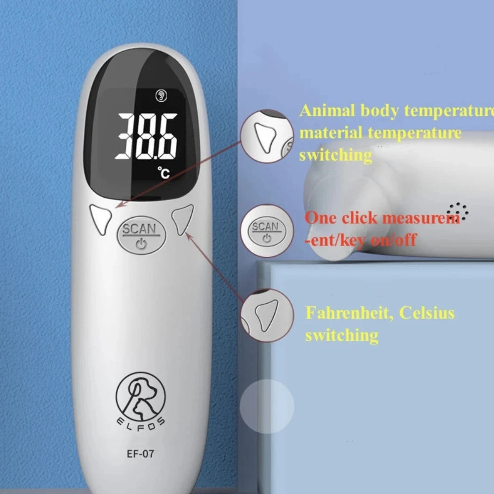 Thermomètre infrarouge pour animaux de compagnie, chien, chat, mesure médicale des animaux, électronique, sans contact, équipement vétérinaire domestique rapide