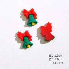 20 pièces nouveau mignon Mini dessin animé série de noël résine Figurine artisanat Flatback Cabochon ornement fabrication de bijoux accessoire de coiffure