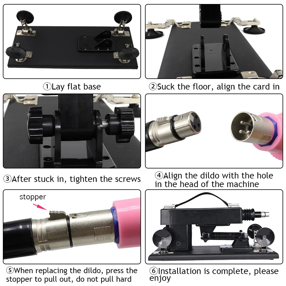 Sex machine, adult toy, automatic thrusting device for men and women, masturbation, adjustable vaginal and anal massage, pump gun