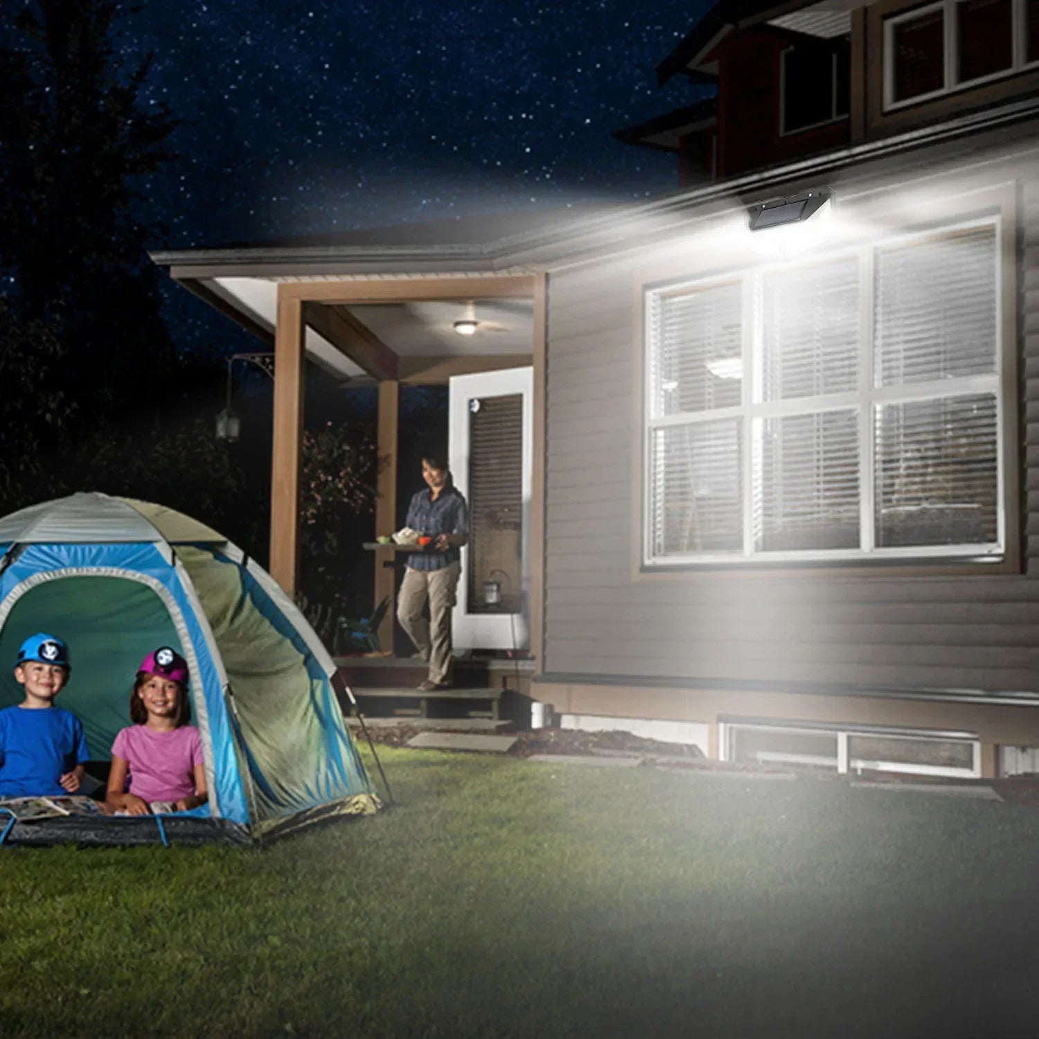 Lampe solaire LED multifonctionnelle avec détecteur de mouvement, lumière du soleil étanche, décoration de jardin extérieur, 62 projecteurs