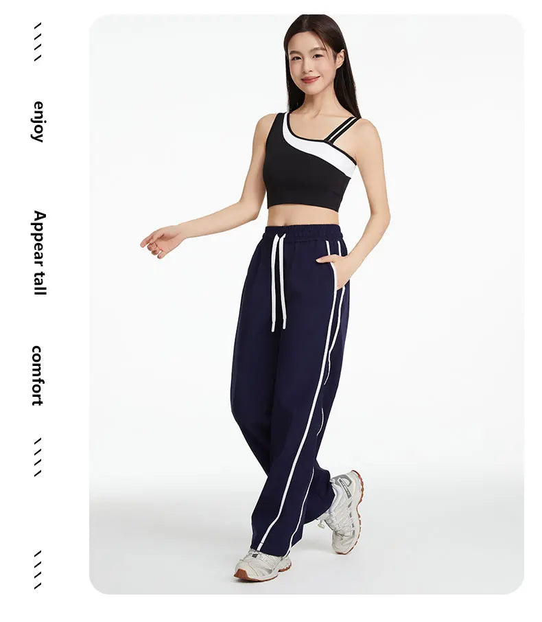 Women's sports pants, cool, windproof, outdoor mountaineering, loose fit, casual, wide legs, quick-drying, sun protection, summer