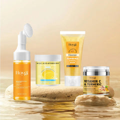 Nettoyant au curcuma, contrôle de l'huile, élimination des taches foncées, Anti-acné, nettoyage en profondeur, rétrécissement des pores, crème hydratante à la vitamine C