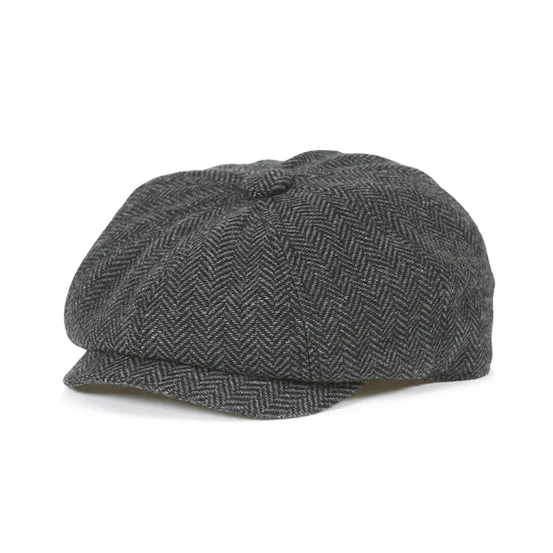 Casquette béret Vintage pour enfants, joli et élégant, chapeau de journal Ca rétro et Tweed pour enfants