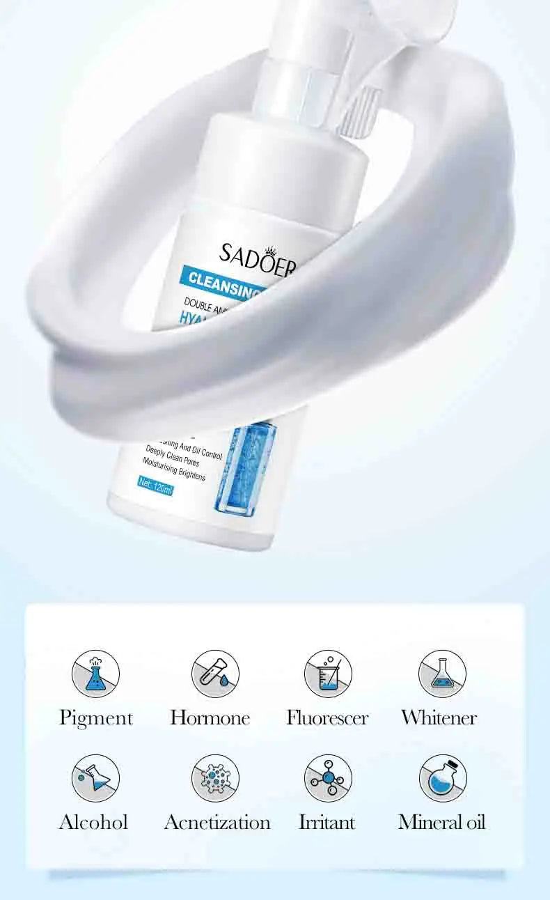 SAODER Q10 vitamine C nettoyant pour le visage mousse de lavage du visage nettoyage du visage Mossee hydratant éclaircissant produits de soins de la peau du visage