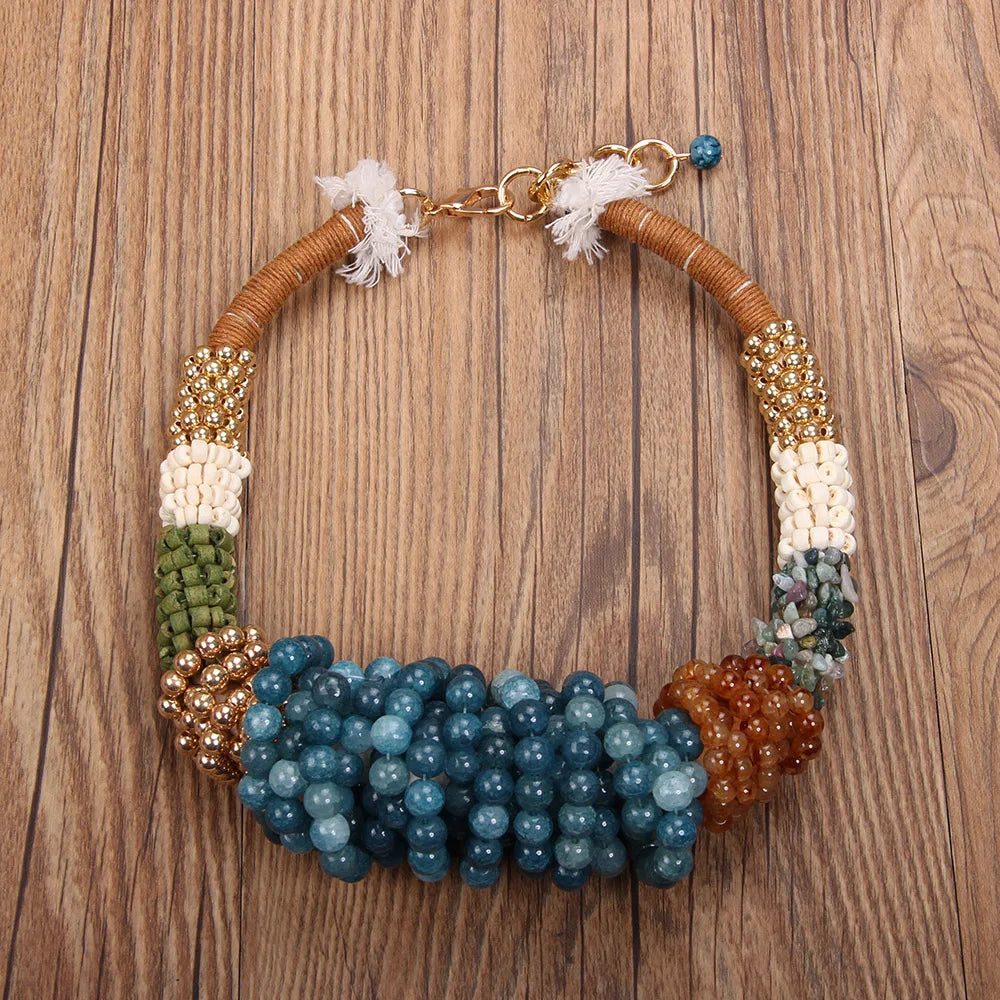 Collier de perles individuel exagéré pour femmes et filles, bijoux Vintage tendance pour fête de mariage
