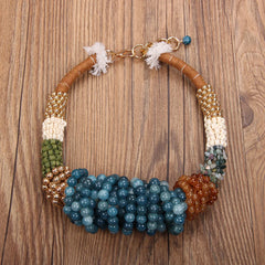 Collier de perles individuel exagéré pour femmes et filles, bijoux Vintage tendance pour fête de mariage