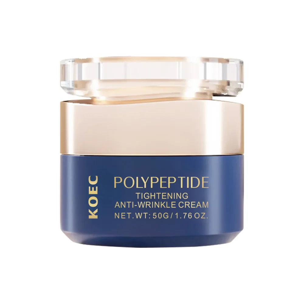 KOEC-Crème anti-déformable de resserrement polypeptide, décoloration apaisante, rides fines, nicotinamide revitalisant manuellement, Squalane, poupée karité, 50g