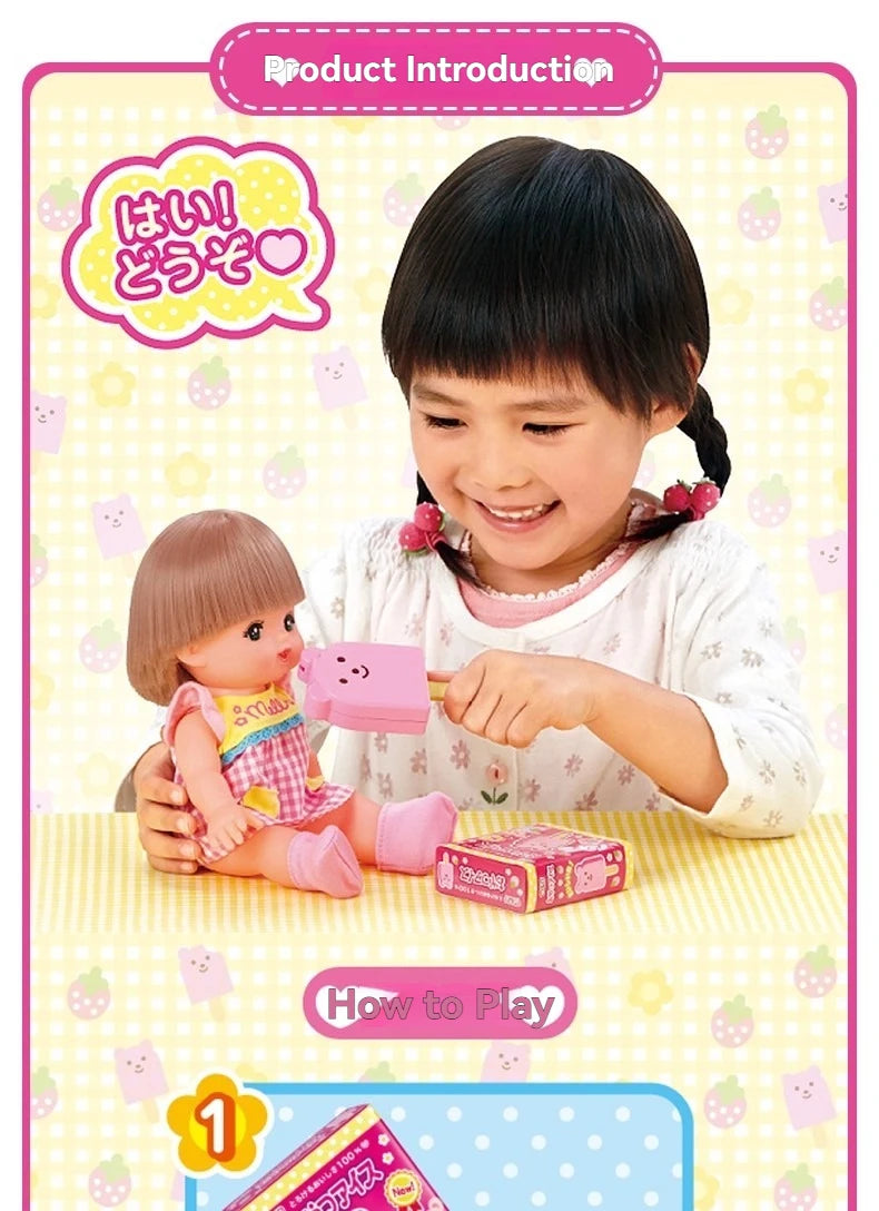 New ice cream feeding toys for food preparation, role-playing, early education, strawberry pudding toy, children's playhouse toys
