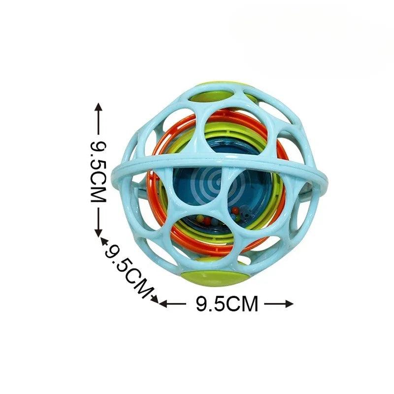 Hochet à main pour bébé, boule souple, jouets pour nouveau-né, anneaux de dentition, cloche à main, jouets sensoriels, jouets éducatifs pour enfants de 0 à 12 mois
