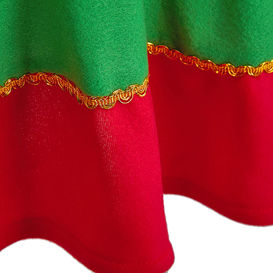 Ensemble de vêtements de Noël pour enfants et adultes, chapeau en Y, ceinture, vêtements de Noël pour enfants, tenue d'anniversaire pour bébé garçon et fille, costume d'elfes