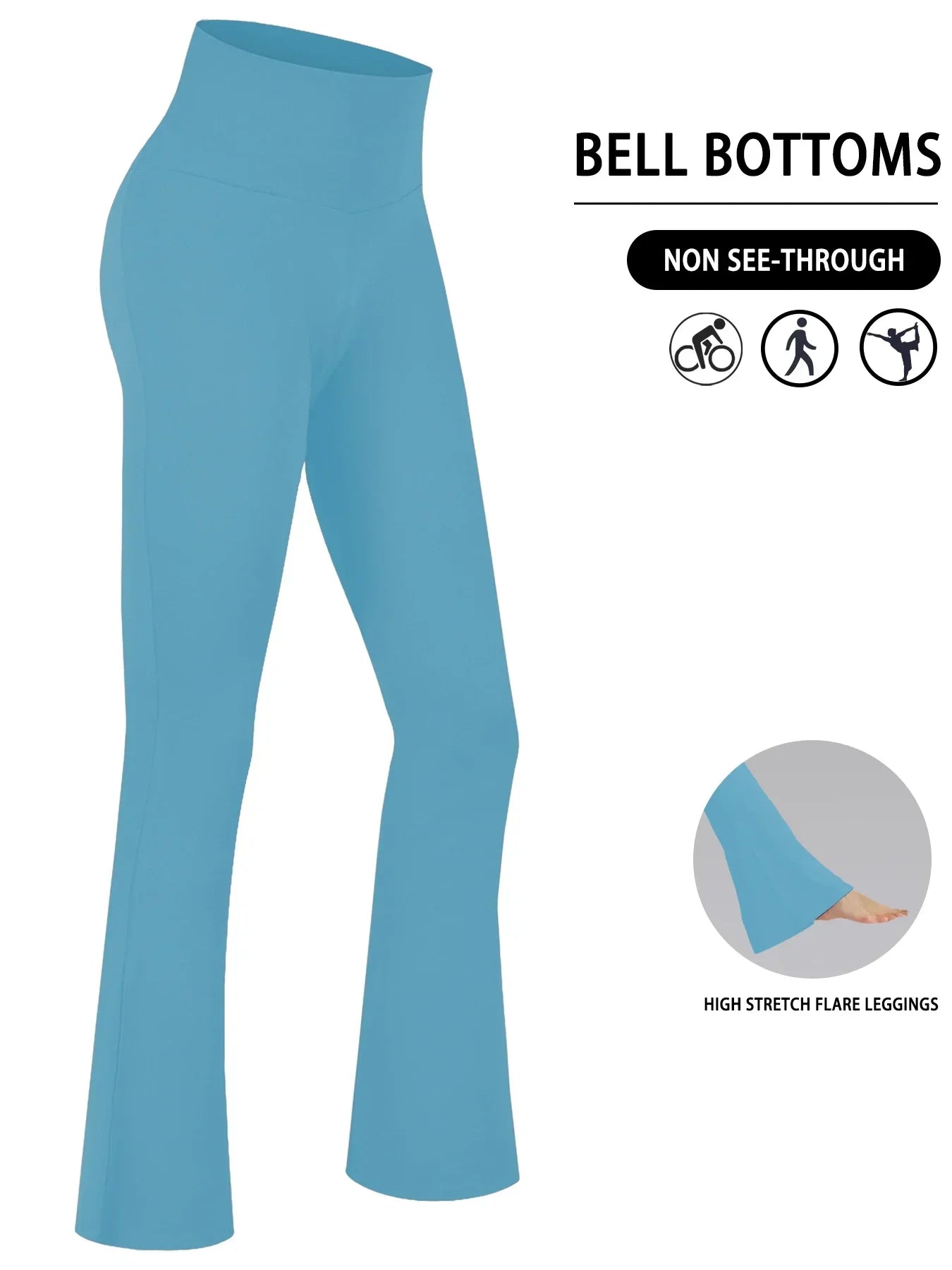Pantalon évasé Super doux pour femmes, taille haute, contrôle du ventre, Leggings de Yoga, bas de cloche