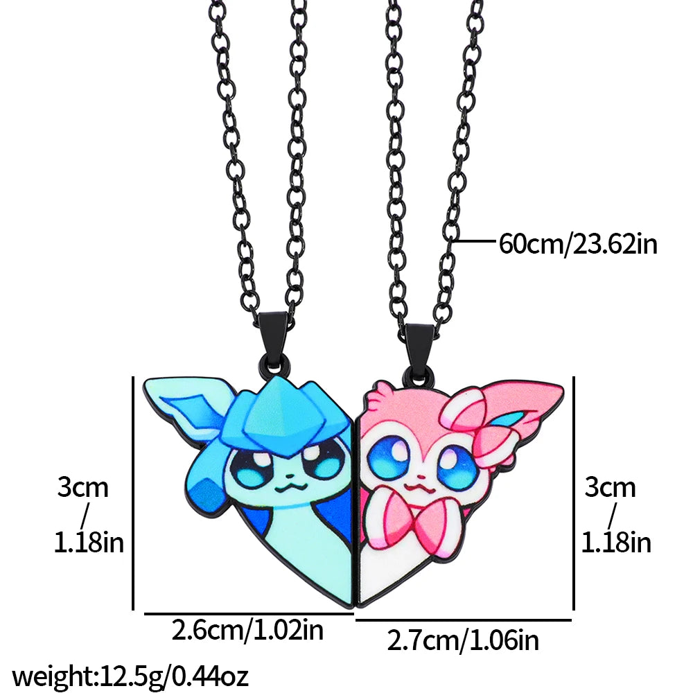 Ensemble de colliers Pokémon Eevee Evolution avec Umbreon, Espeon, Sylveon, Jolteon, pendentif Flareon, cadeau de bijoux animés pour les fans des femmes