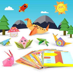 54 Pages Montessori jouets bricolage enfants artisanat jouet 3D dessin animé Animal Origami artisanat papier Art apprentissage jouets éducatifs pour les enfants
