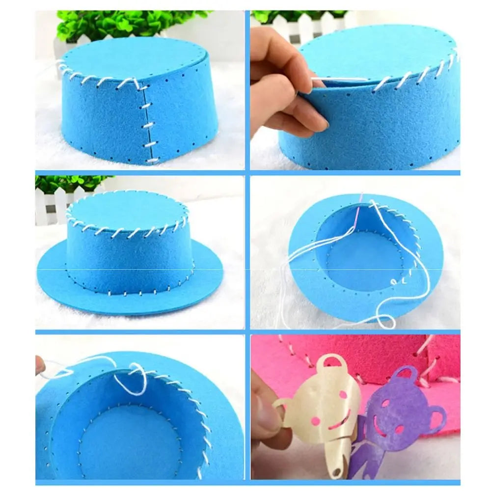 Olighat de couture fait à la main pour enfants, chapeau de dessin animé bricolage, casquette pour enfants, cadeau créatif pour tout-petits