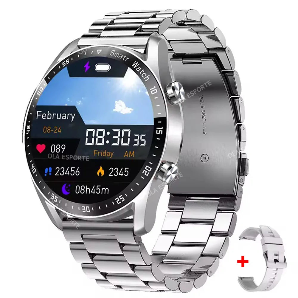 2025 nouvelle montre intelligente femmes hommes AMOLED écran Bluetooth appel plein écran tactile météo appel sport Bracelet intelligent 5ATM étanche
