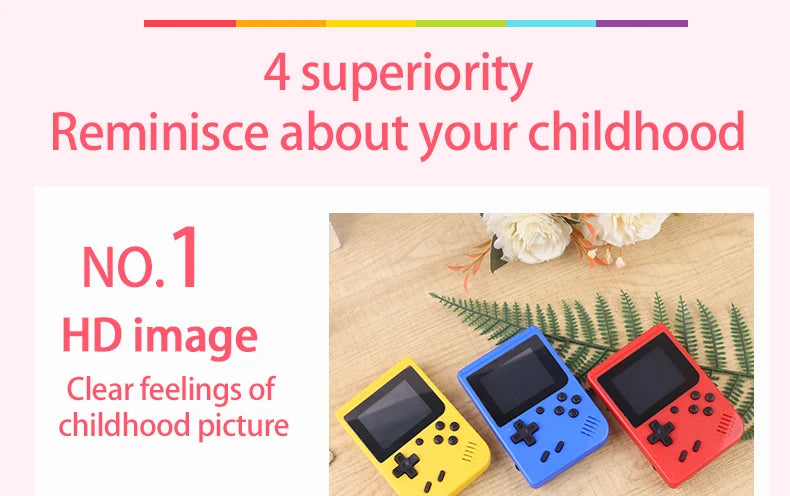 Console de jeu vidéo rétro avec écran Lcd de 2.4 pouces, 400 pouces, Portable, cadeau de noël