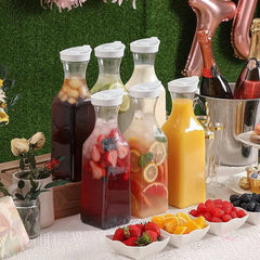 Grande bouteille d'eau en plastique avec bouchon rabattable, récipient à jus à base carrée, bouteille d'eau en plastique transparent, bouteille de lait de boisson, 50 oz