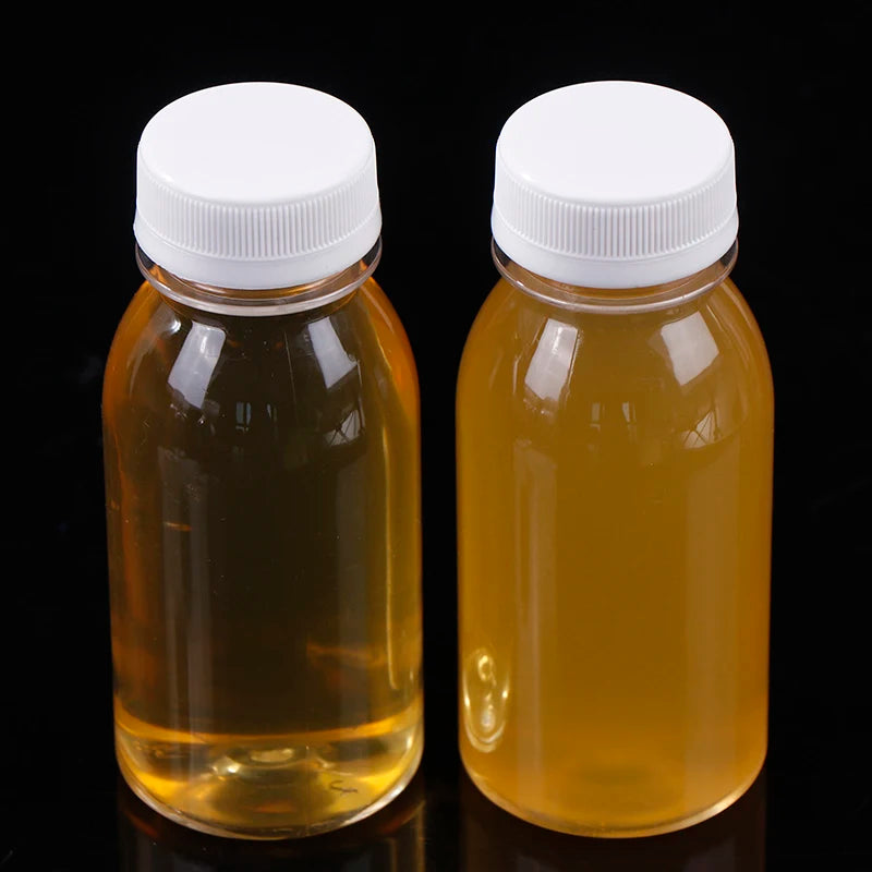 Bouteille d'eau en plastique transparente pour enfants, bouteille de jus, bouteille de lait en l'horloge, bouteille de boisson avec couvercle, portable AfricWater HI, 200ml, 6 pièces