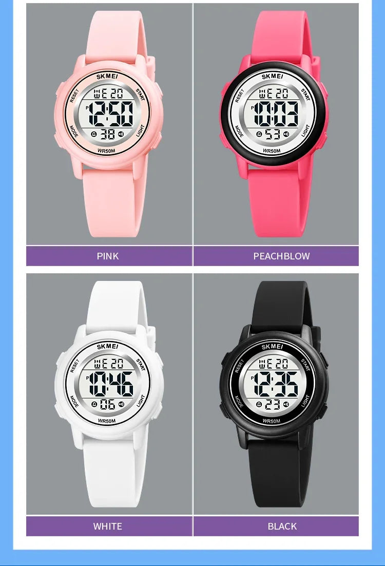 SKMEI 1721 étanche alarme enfant montres montre enfant garçons filles Sport enfants montre coloré Led enfants montres numériques