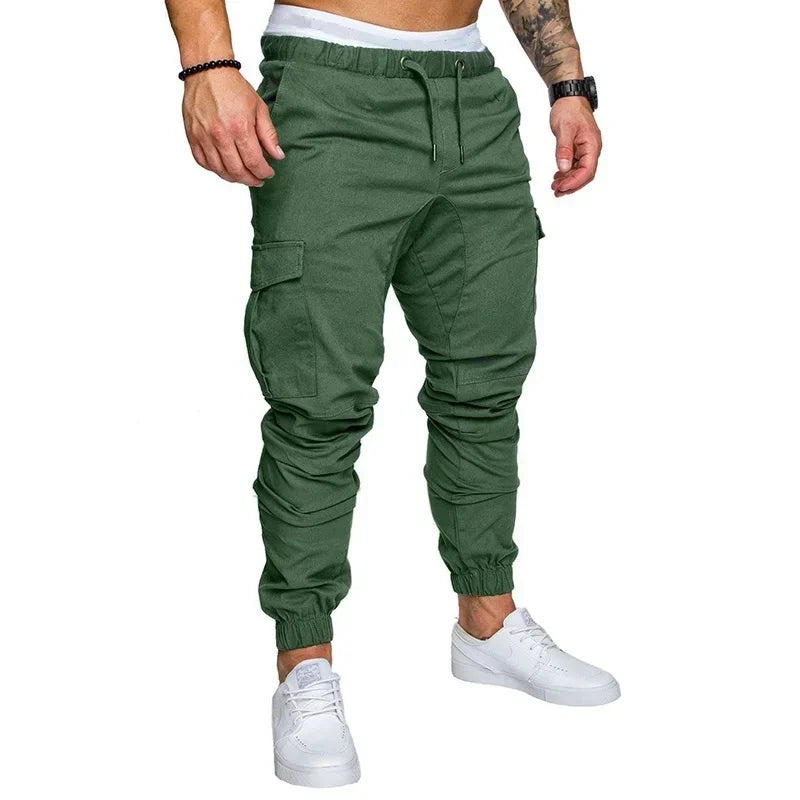 Men's Casual Pants, Fashionable Large Pocket Hip Hop Harem Pants, High-Quality Outerwear, Soft Sweatpants, Men's Joggers, Trousers