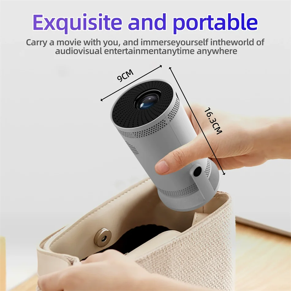 Projecteur domestique 4K 1280*720P double Wifi HDMI 260ANSI 180 ° Projecteur portatif extérieur flexible de cinéma vidéo BT5.0 nouveau PK HY300 Pro