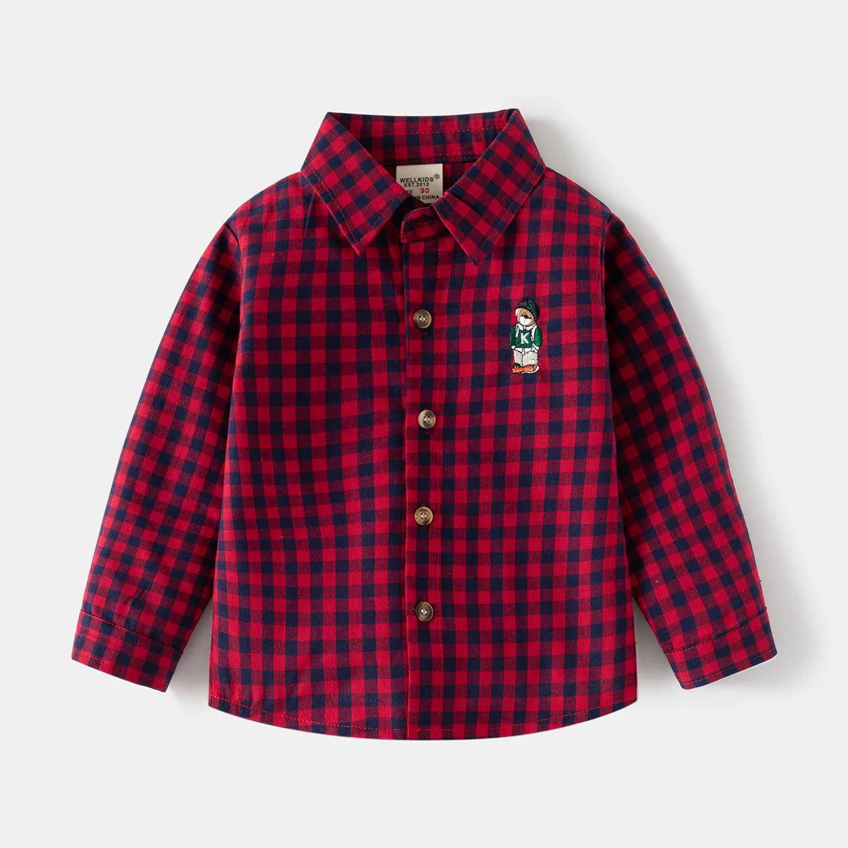 Chemises à manches longues en coton pour enfants, chemisier à carreaux, haut décontracté, vêtements pour bébé, col, garçons, 2-7 ans, nouveau, 2025
