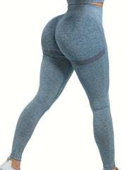 Women's Seamless Butt Lifting Workout Leggings, High Waist Yoga Pants, Compression Contour Tights