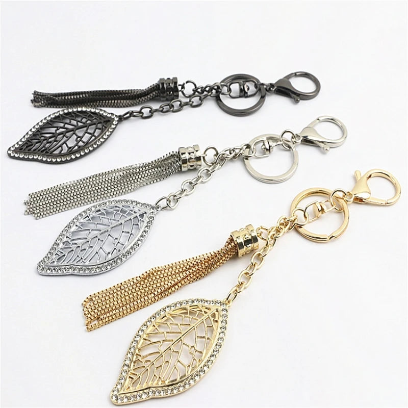 Accessoires en métal, bijoux en métal, porte-clés, pendentif feuille, petits ornements suspendus, accessoires de quincaillerie pour vêtements