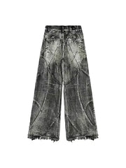 Women's baggy ripped denim jeans, bathroom, bathroom, bathroom, bathroom, U Y2k Streetwear, Punk Hip Hop, Grunge, FjGothic Vintage, Murcia, wide leg, Goth
