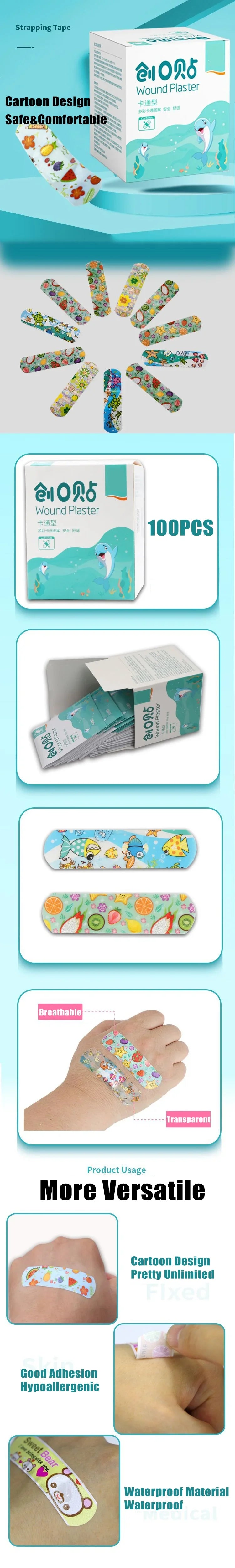 100 pièces enfants Bandages en vrac enfants mignon dessin animé Bandages bandes adhésives flexibles médical imperméable respirant pour les enfants