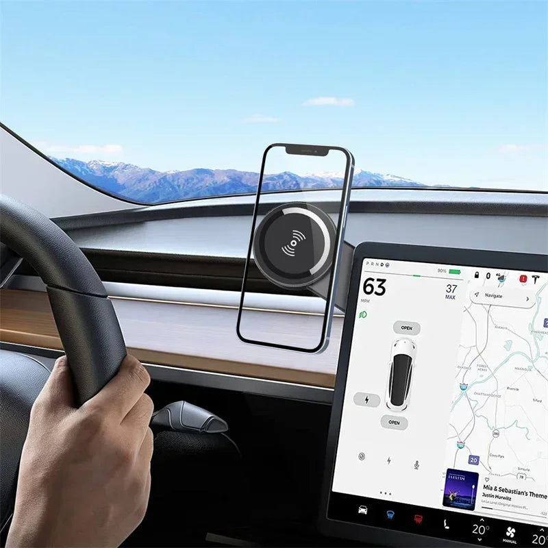 Support de téléphone magnétique pour voiture, Support magnétique pour tableau de bord de voiture, pour Macsafe iPhone 15 14 13 12 Pro Max