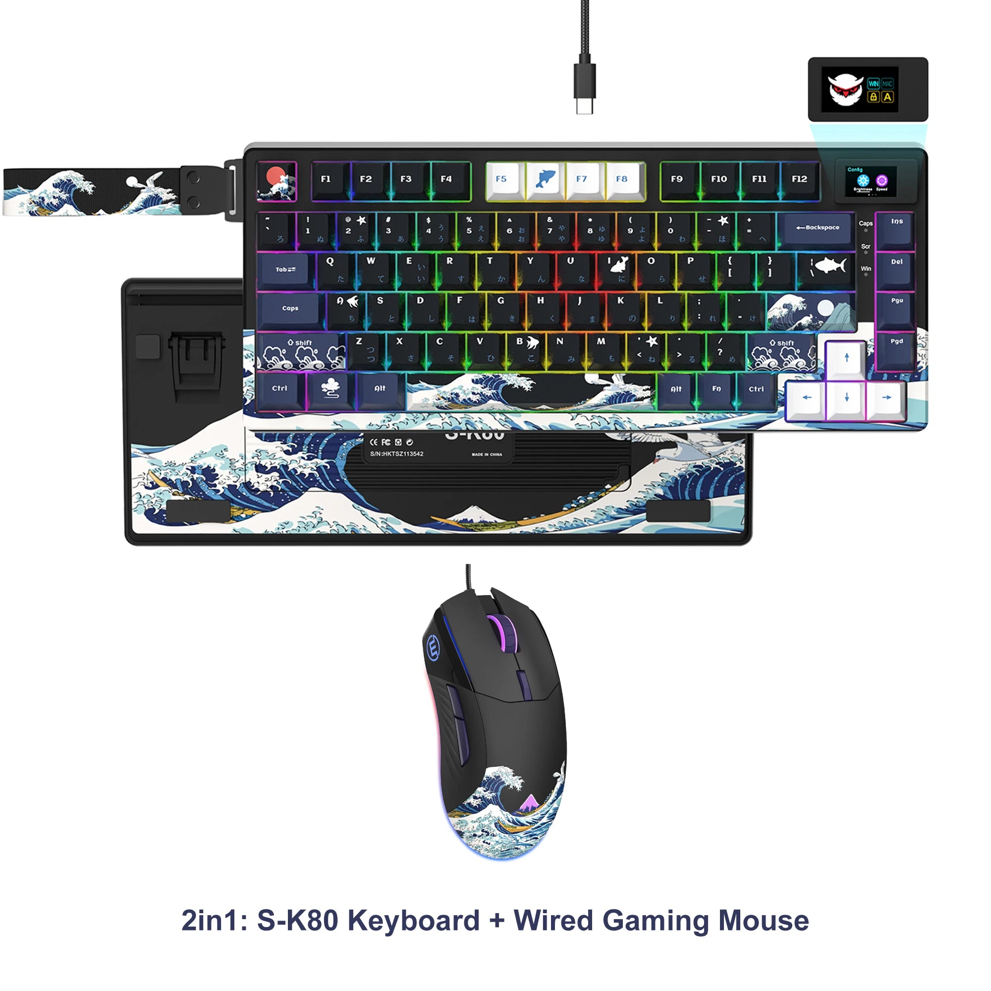 Womier S-K80 75% clavier avec écran OLED couleur clavier de jeu mécanique échange à chaud clavier joint montage rvb clavier personnalisé
