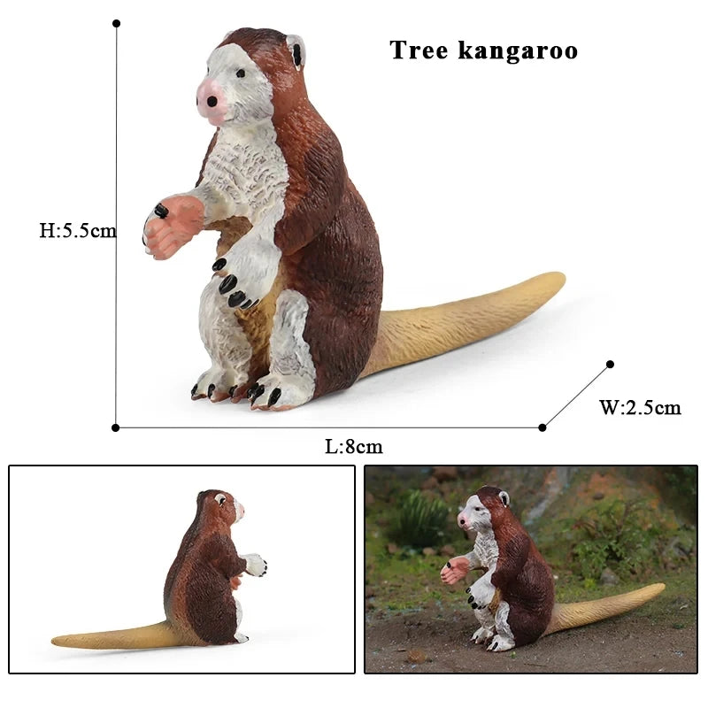 Classic Australian Wild Animals Kangaroos Koala Platypus Tasmanian Devil Echidna Cassowary Model Figurine Toy Child Gift