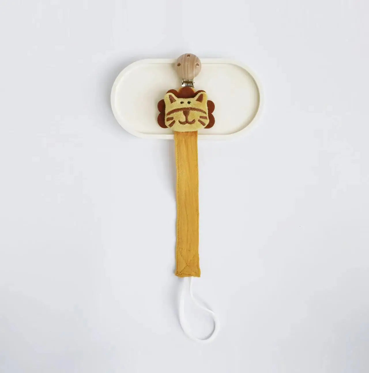 Attache-sucette pour bébé, 1 pièce, chaîne de sucette en bois de coton pour nouveau-né, porte-tétine pour tétine, matériau écologique