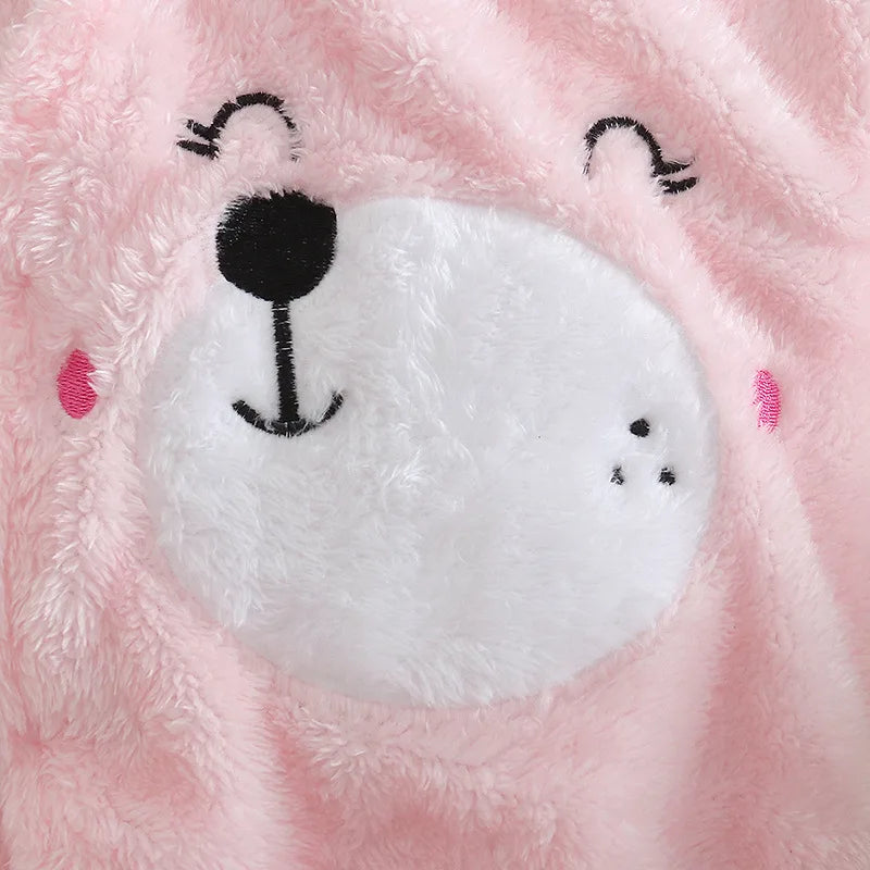 Vêtements d'escalade en peluche pour bébé de 0 à 2 ans, chauds et épais, en coton, avec chien et lapin, dessin animé, nouvelle collection automne et hiver