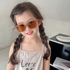 Lunettes de soleil pour enfants Vintage carré UV400 lunettes de soleil en plein air mignon fille garçon mode lunettes Protection classique enfants lunettes de soleil