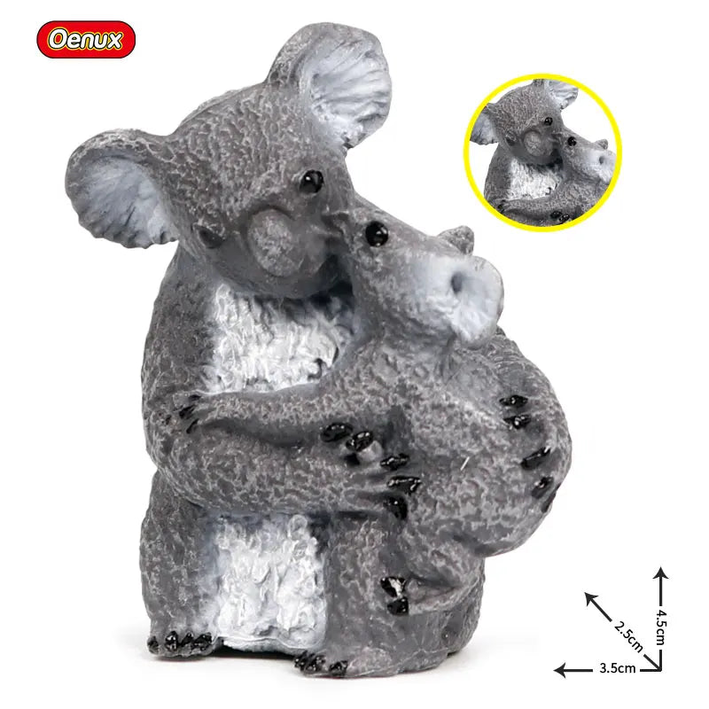 Classic Australian Wild Animals Kangaroos Koala Platypus Tasmanian Devil Echidna Cassowary Model Figurine Toy Child Gift