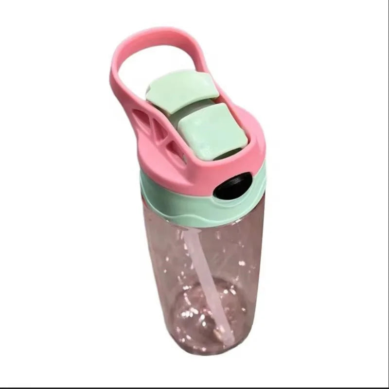 Bouteille d'eau pour enfants de 500ml avec paille sans BPA, tasse d'école saine pour boire des enfants